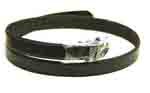 WN-BD148 1 1/4" DRESS BELT WITH DOUBLE KEEPER - LIGHT SILVER, LARGE (38/40)