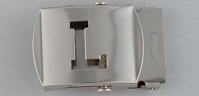 WN-141 INITIAL L MILITARY STYLE BELT BUCKLE