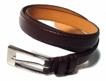 .5 Inch Brown Skinny Belt for Women in Small