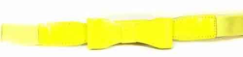 WN-350 1" Wide Yellow Elastic W/Patent Leather matching Bow