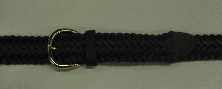 LA-372 ARGENTINA COWHIDE LEATHER GRAY BRAIDED BELT, SMALL (30/32)
