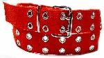 WN-56 TWO HOLE CANVAS BELT - RED, LARGE