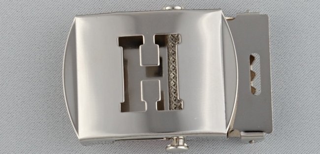 WN-141 INITIAL H MILITARY STYLE BELT BUCKLE