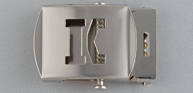 WN-141 INITIAL K MILITARY STYLE BELT BUCKLE