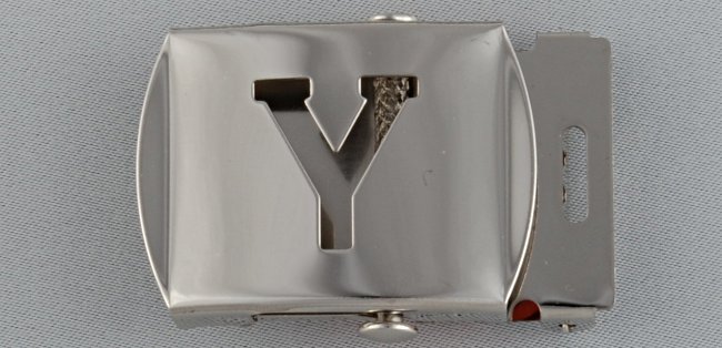 WN-141 INITIAL Y MILITARY STYLE BELT BUCKLE