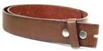 WN-333 BROWN SOFT LEATHER BELT STRAPS W/SNAPS, SMALL (30/32)