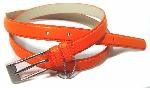 .75 Inch Orange Skinny Belt for Women in Medium