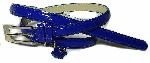 .5 Inch Glossy Royal Blue Skinny Belt for Women in Large