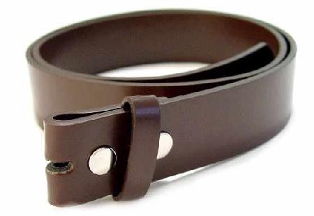WN-CH33 BROWN LEATHER BELT STRAPS W/SNAPS, SMALL
