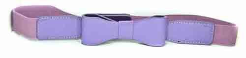 WN-350L 1" Wide Purple Elastic W/Patent Leather matching Bow