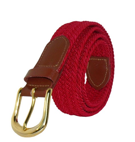 LA-401SD SOLID RED STRETCH BELT, SMALL (30/32)