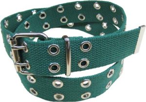 WN-56-C TWO HOLE CANVAS BELT - GREEN, SMALL