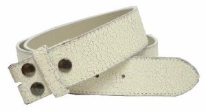 WN-DL33 DISTRESSED LEATHER STRAP WHITE, XL (40/42)