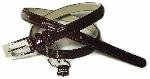 .5 Inch Glossy Brown Skinny Belt for Women in Small