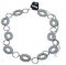 CH-24S LARGE SILVER OVAL RINGS CHAIN BELT MED-LG