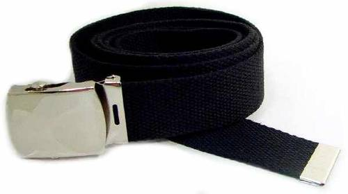 WN-40 BLACK 1.25 INCH MILITARY STYLE BELT WITH BUCKLE