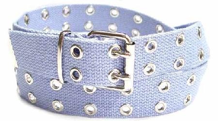 WN-56 TWO HOLE CANVAS BELT - BABY BLUE, LARGE