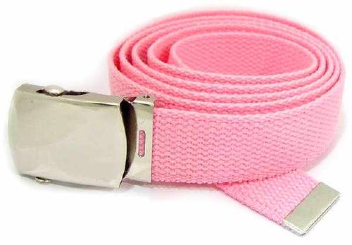 WN-40 PINK 1.25 INCH MILITARY STYLE BELT WITH BUCKLE