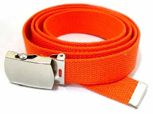 WN-40 ORANGE 1.25 INCH MILITARY STYLE BELT WITH BUCKLE