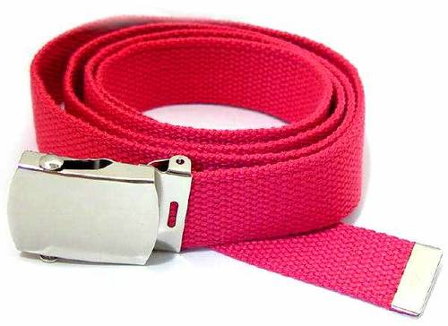 WN-40 FUCHSIA 1.25 INCH MILITARY STYLE BELT WITH BUCKLE