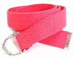 WN-150 FUSCHIA (HOT PINK) 1 1/2" CANVAS BELT W/DOUBLE "D" RING BUCKLE, LARGE
