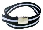 WN-40 BLACK/WHITE/BLACK 1.25 INCH MILITARY STYLE BELT WITH BUCKLE