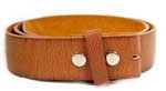 WN-333 TAN SOFT LEATHER BELT STRAPS W/SNAPS, SMALL (30/32)