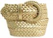 WN-LS3002 GOLD 1 & 3/4" WIDE LEATHER BRAIDED LADIES BELT, XS