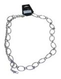 CH-23S SILVER OVALS CHAIN BELT SM-MED