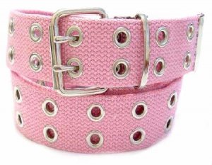 WN-56 TWO HOLE CANVAS BELT - PINK, XL