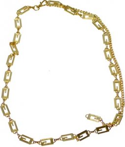 CH-17G  GOLD G STYLE CHAIN BELT SM-MED