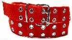 WN-56-C TWO HOLE CANVAS BELT - RED, XS